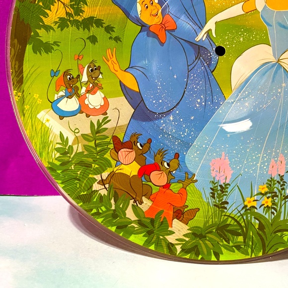WALT DISNEYS CINDERELLA VTG 1981 SOUNDTRACK PHONO PICTURE DISC VINYL RECORD RARE - Picture 10 of 16